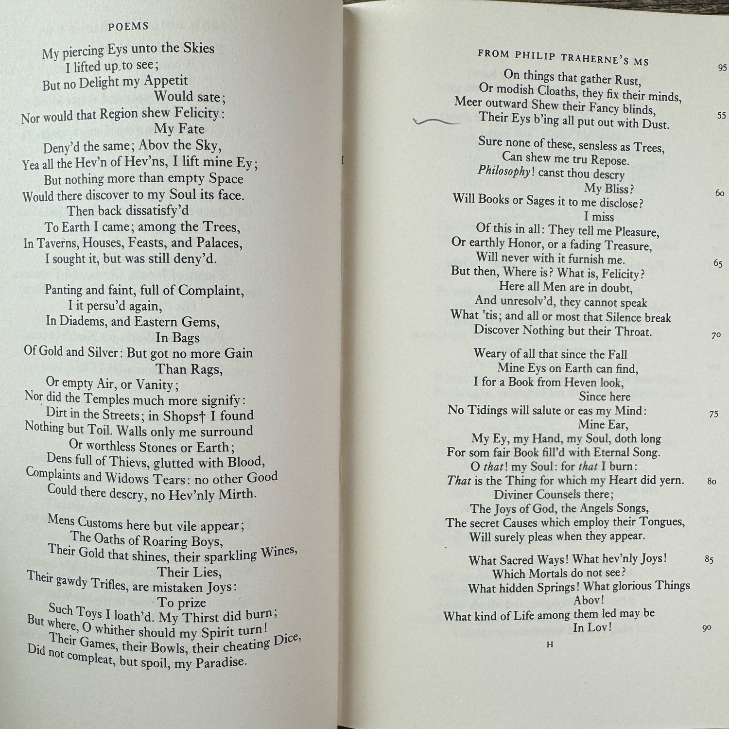 Thomas Traherne: Poems, Centuries and Three Thanksgivings, Edited by Anne Ridler, 1966 - Pretty Old Books