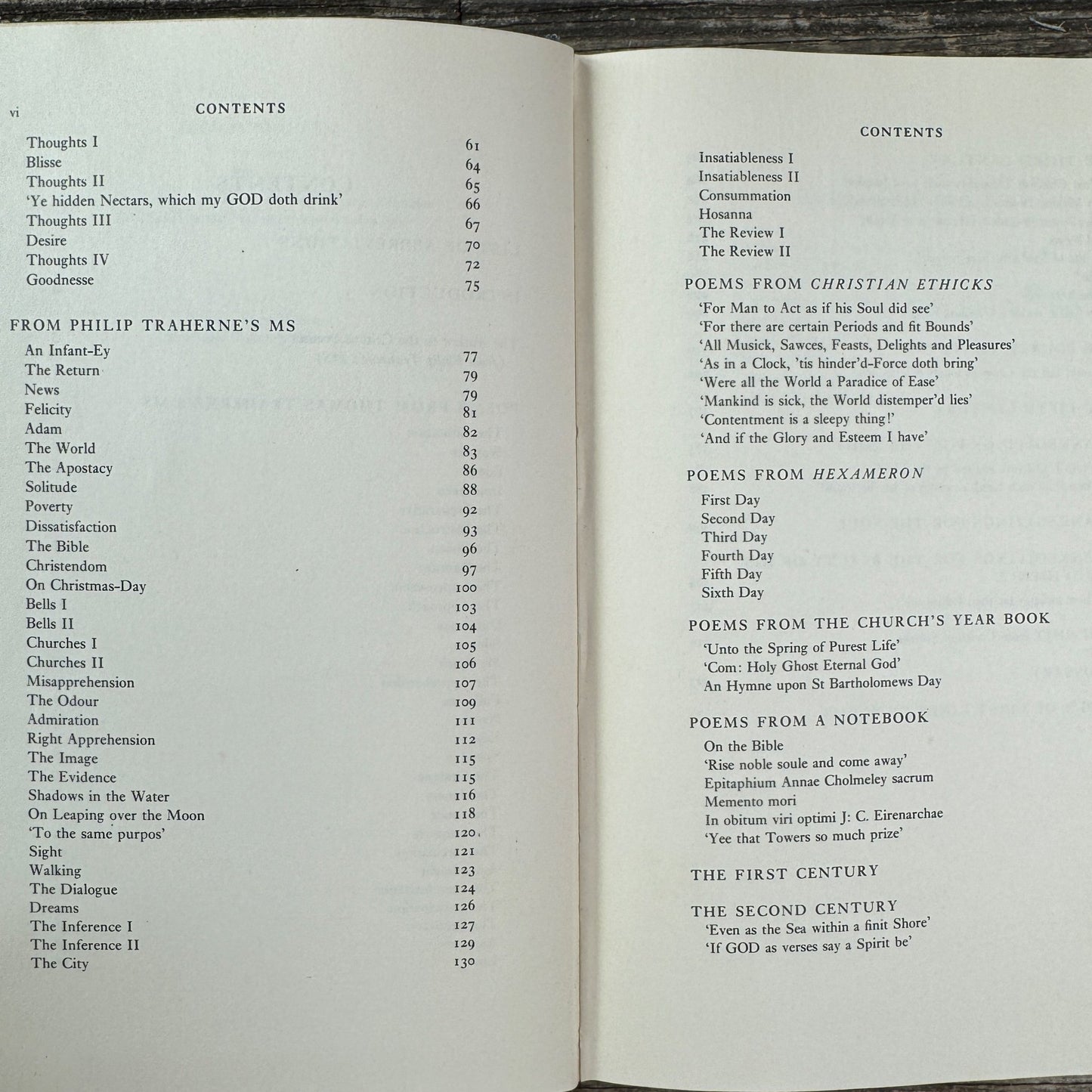 Thomas Traherne: Poems, Centuries and Three Thanksgivings, Edited by Anne Ridler, 1966 - Pretty Old Books