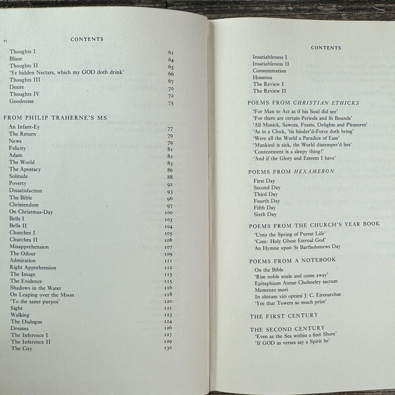 Thomas Traherne: Poems, Centuries and Three Thanksgivings, Edited by Anne Ridler, 1966 - Pretty Old Books