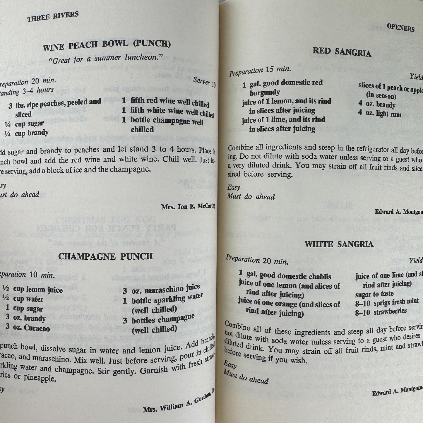 Three Navy Blue Regional Cookbooks: California, New Orleans, Three Rivers, 1970s, Doubleday - Pretty Old Books