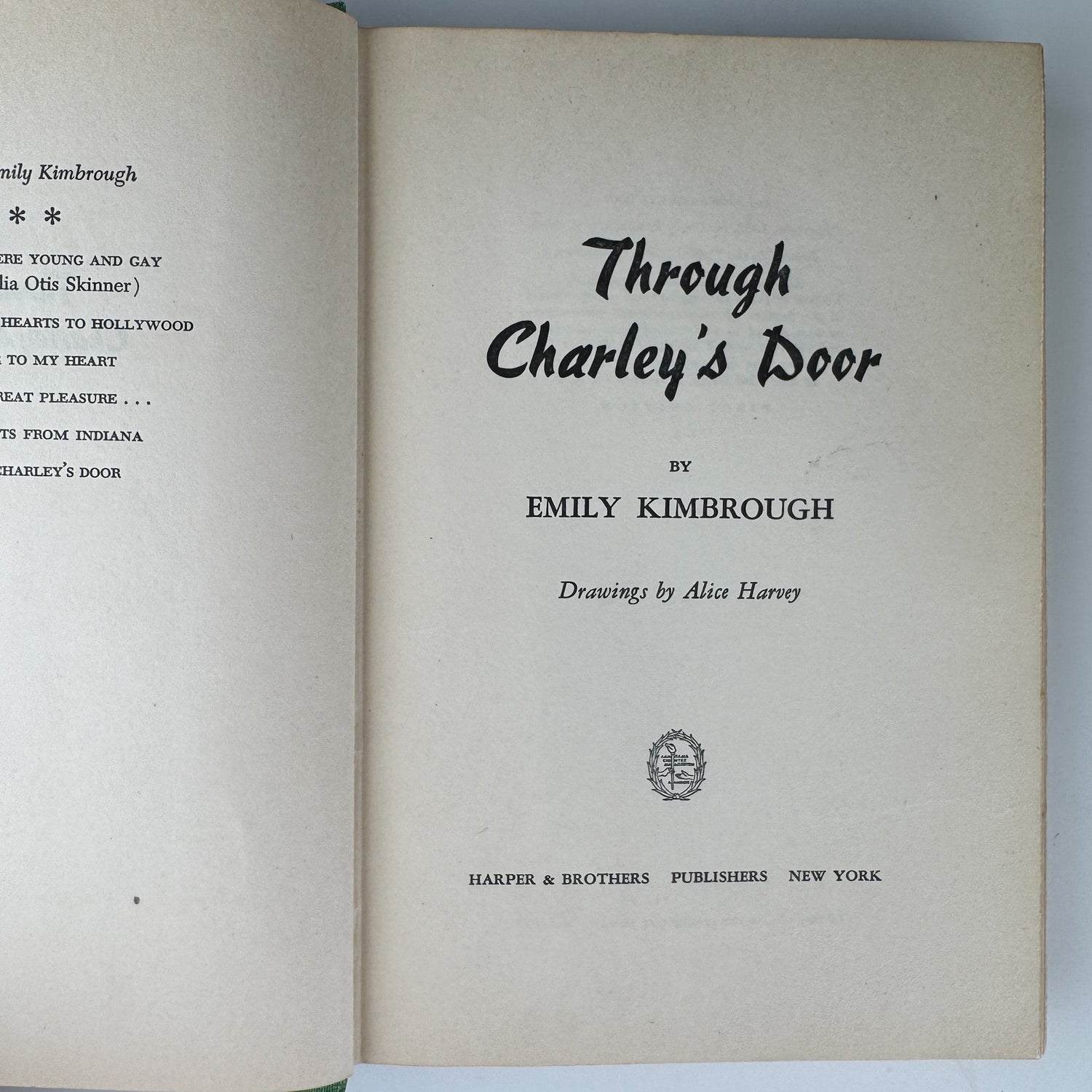 Through Charley’s Door, First Edition, 1952, Signed by Author - Pretty Old Books