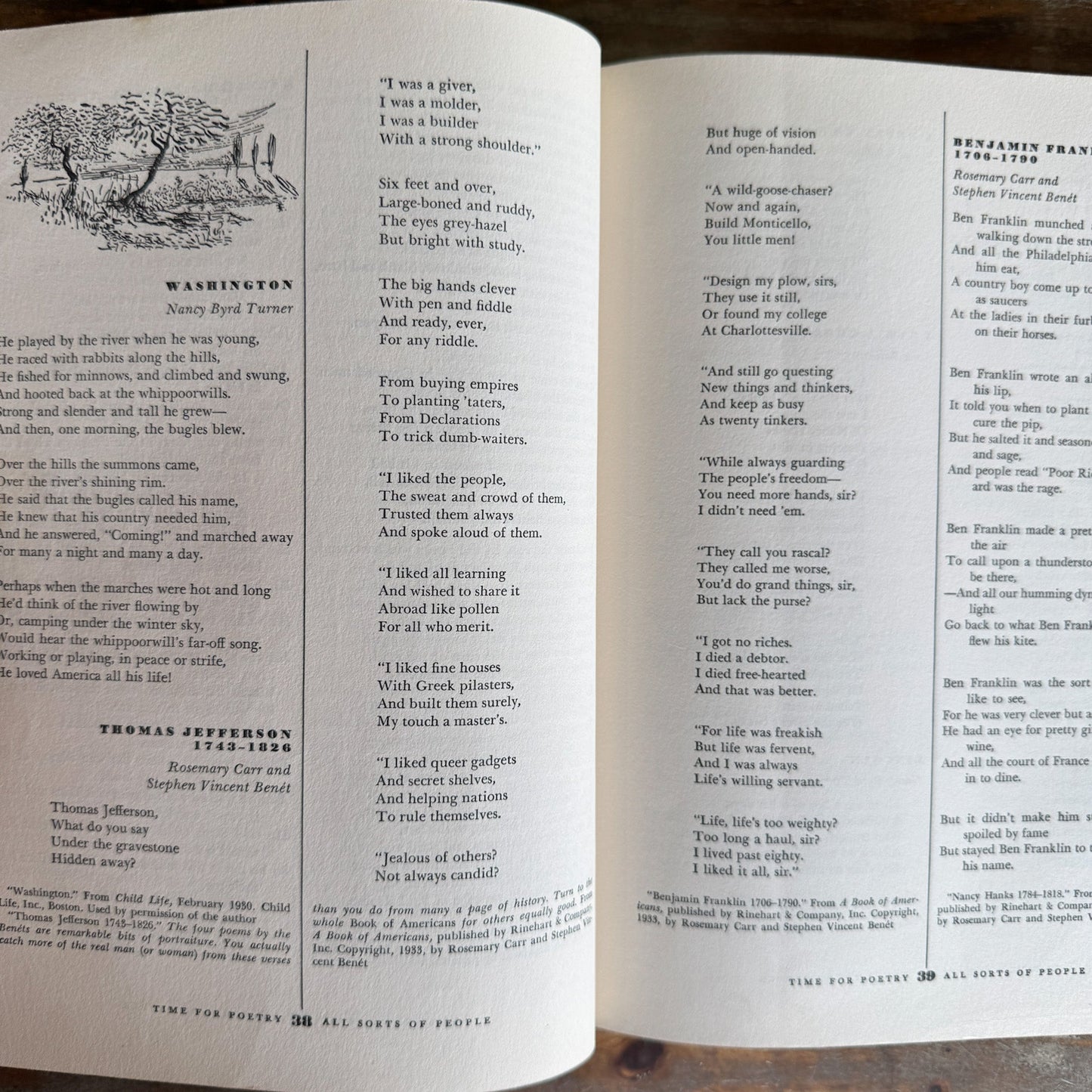 Time For Poetry, 1961, Early Childhood School Book - Pretty Old Books