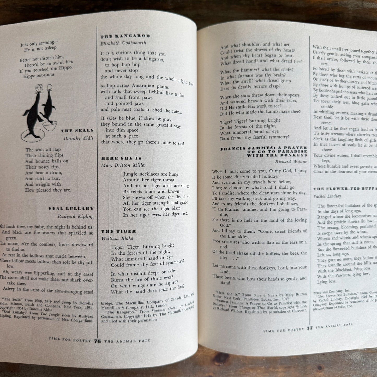 Time For Poetry, 1961, Early Childhood School Book - Pretty Old Books