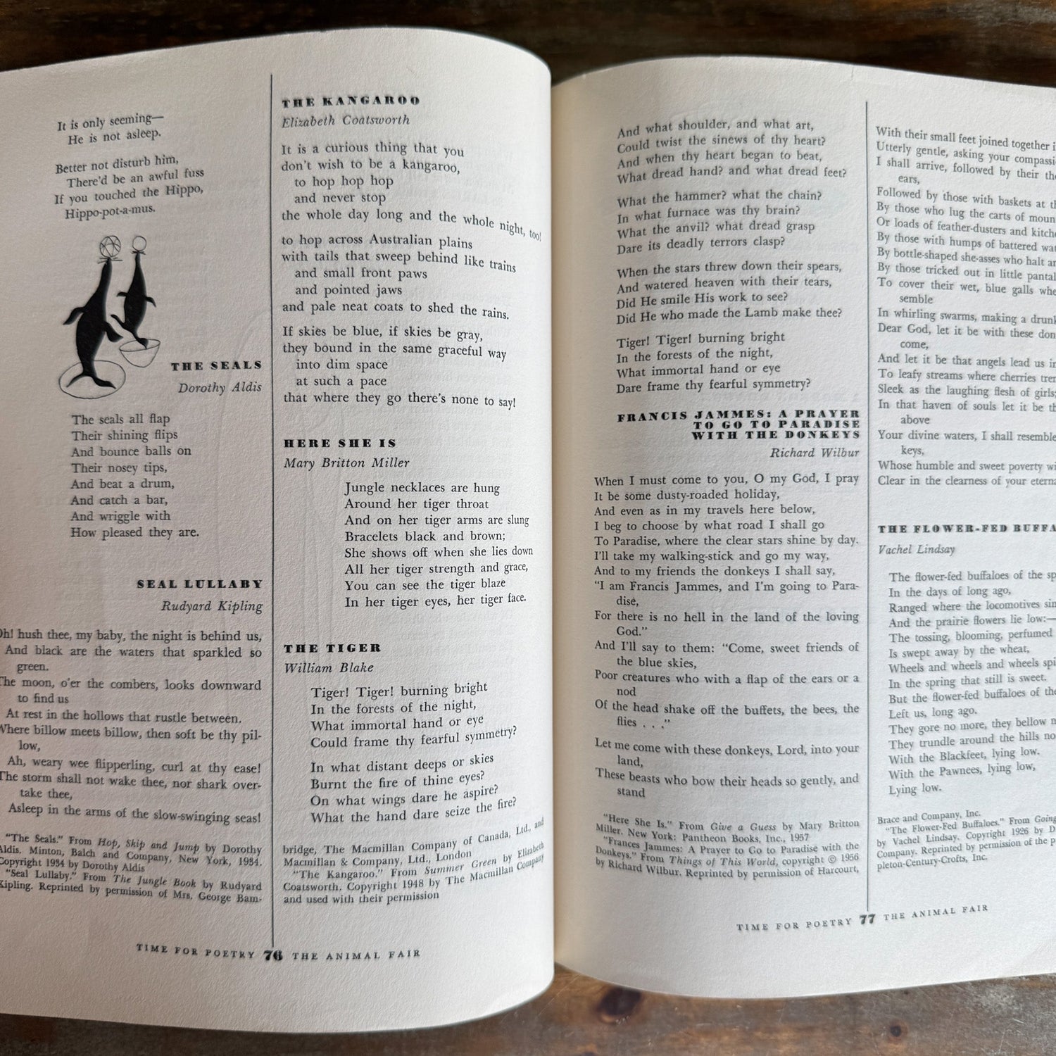 Time For Poetry, 1961, Early Childhood School Book - Pretty Old Books