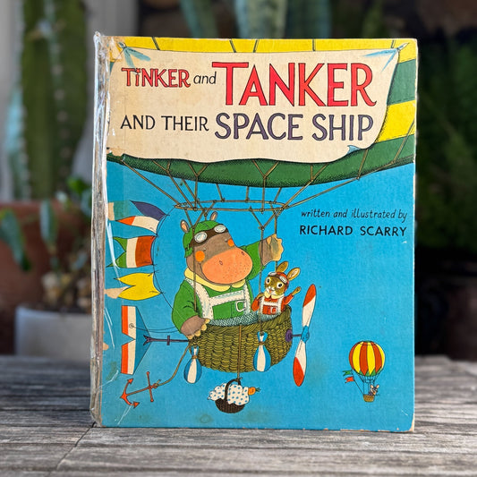Tinker and Tanker and Their Space Ship, Richard Scarry, 1961 - Pretty Old Books