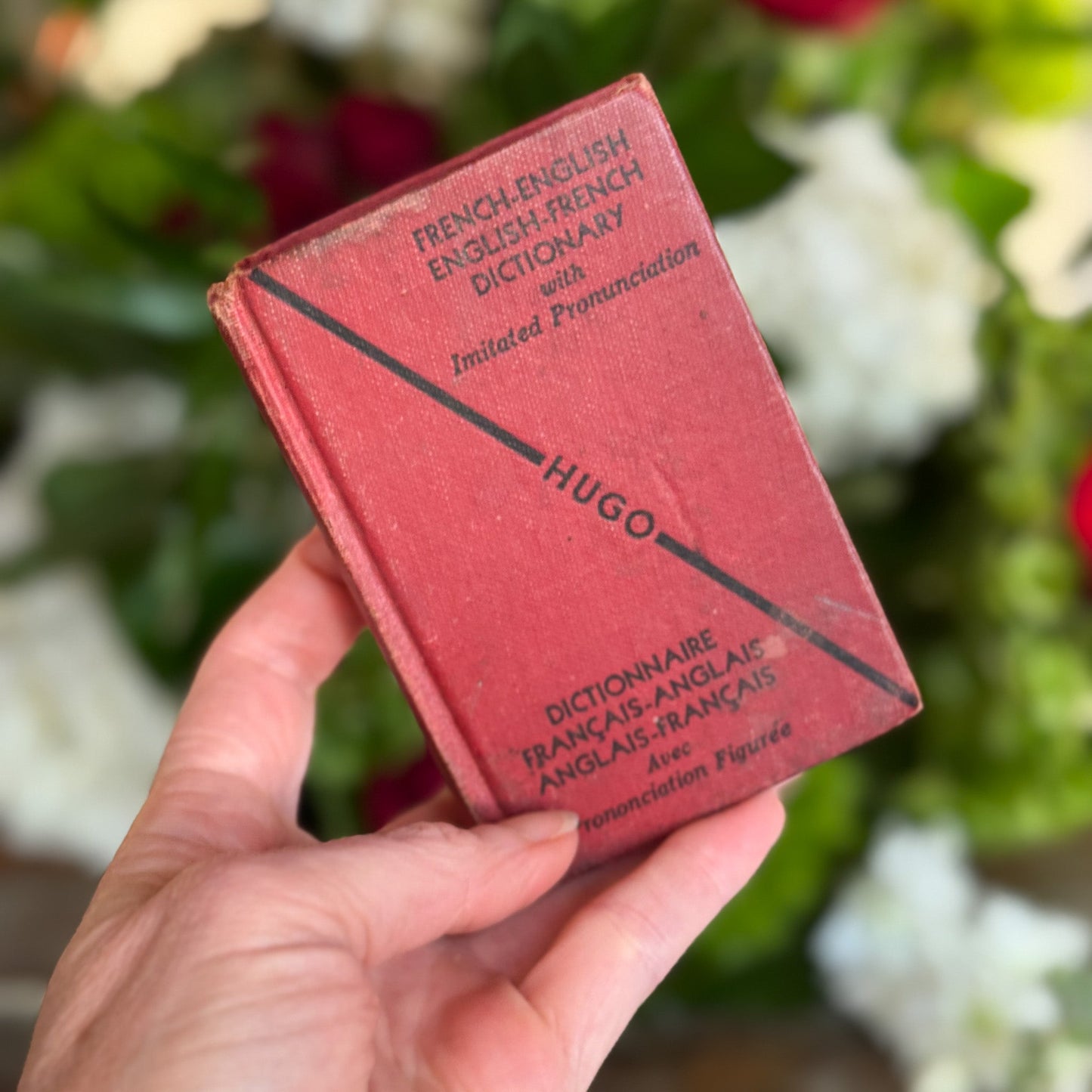Tiny 1929 Vintage French - English Dictionary - Pretty Old Books