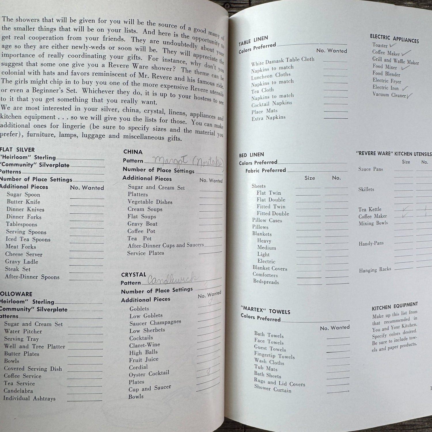 To the Bride, 1956 Wedding Planner and Housekeeping Guide - Pretty Old Books