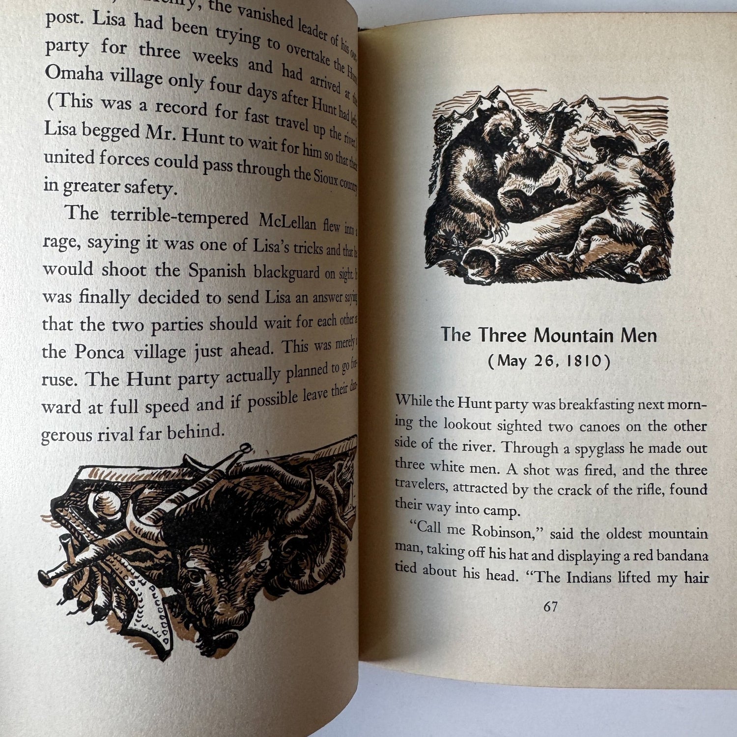 Trappers and Traders of the Far West, Landmark Book, 1952, Juvenile Nonfiction - Pretty Old Books