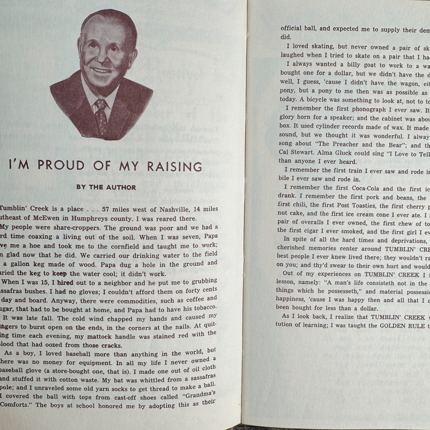 Tumblin’ Creek Tales and Other Poems, Richard M. “Pek” Gunn, 1963, Signed Hardcover - Pretty Old Books