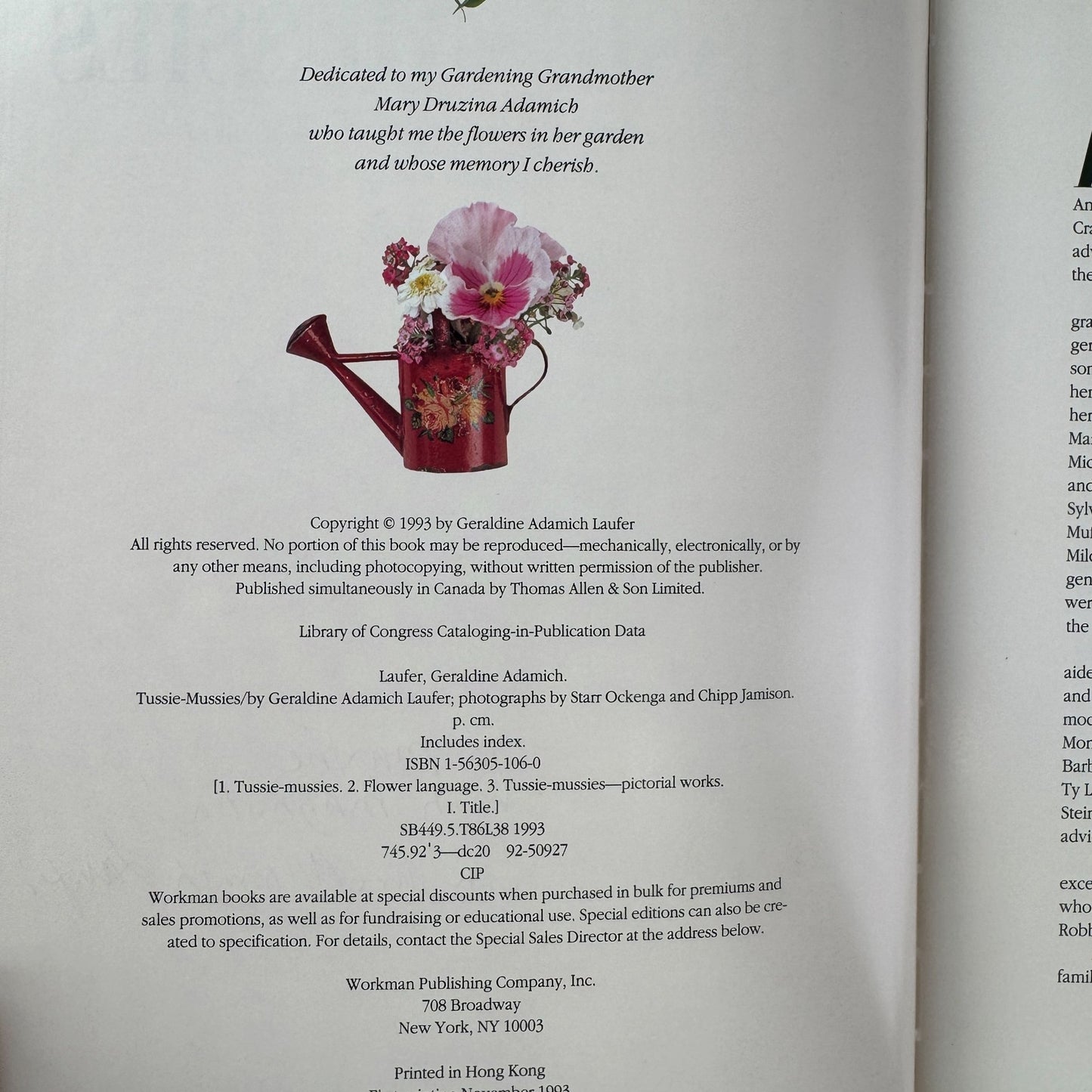 Tussie - Mussies: The Victorian Art of Expressing Yourself in the Language of Flowers, Signed, 1993 - Pretty Old Books