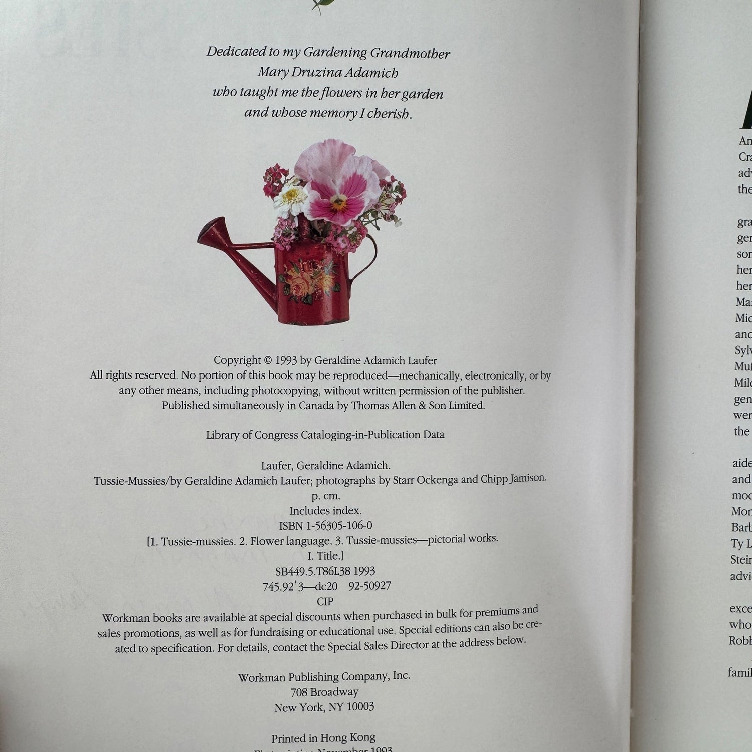 Tussie - Mussies: The Victorian Art of Expressing Yourself in the Language of Flowers, Signed, 1993 - Pretty Old Books