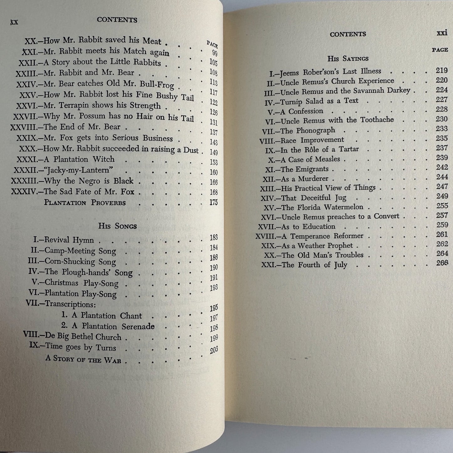Uncle Remus: His Songs and His Sayings, Joel Chandler Harris, 1921 Appleton century Crofts - Pretty Old Books