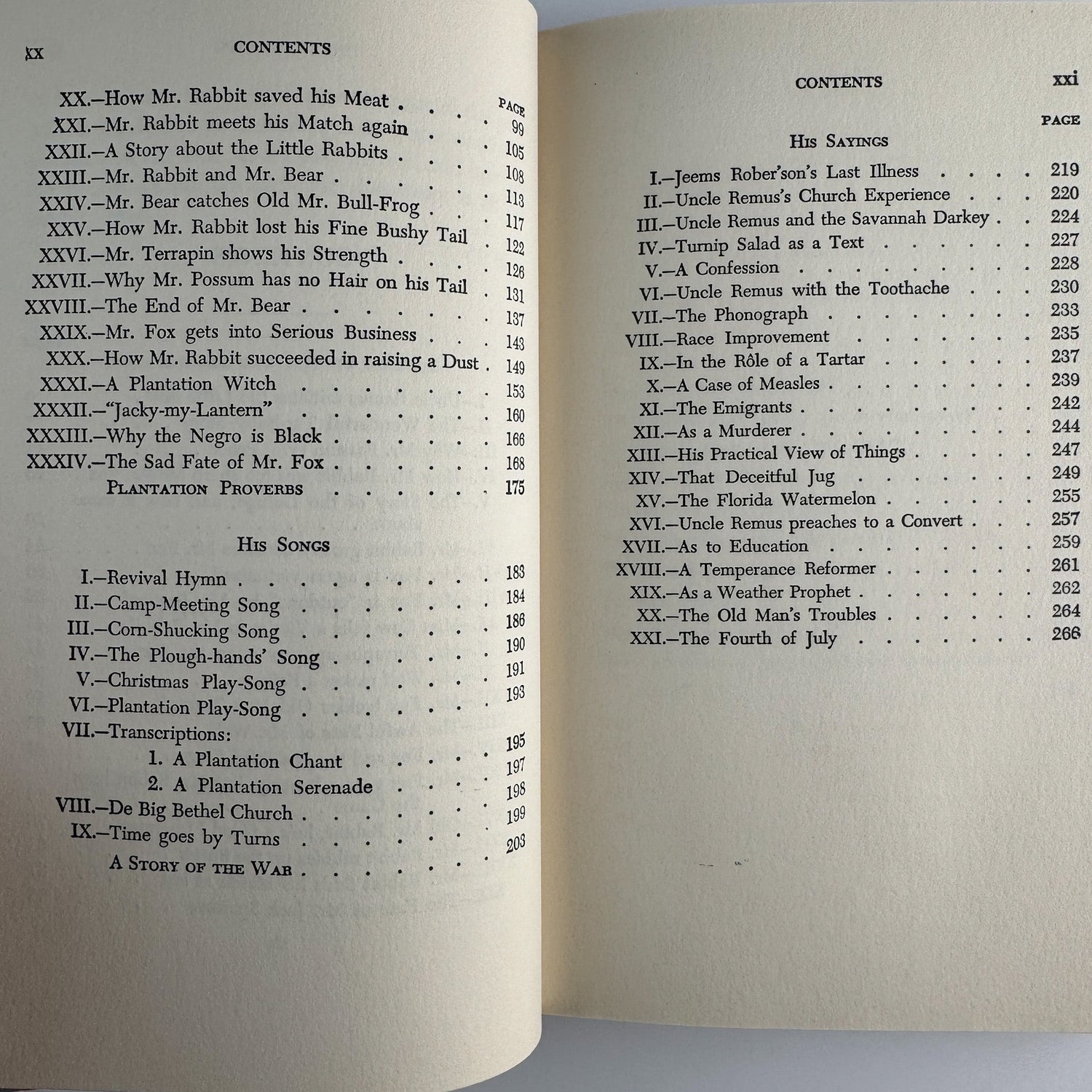 Uncle Remus: His Songs and His Sayings, Joel Chandler Harris, 1921 Appleton century Crofts - Pretty Old Books