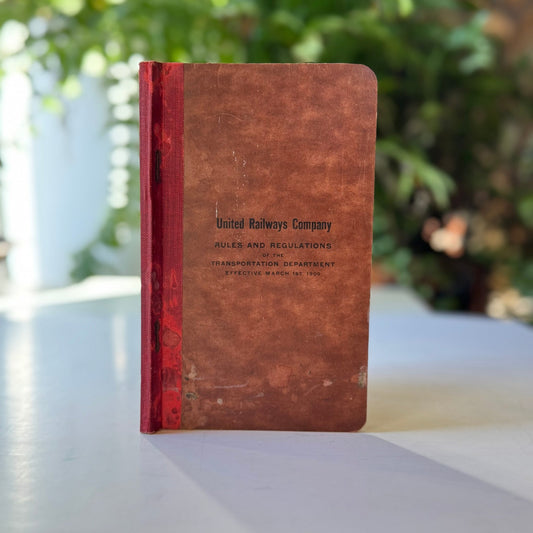 United Railways Company Rules and Regulations Book 1909 - Pretty Old Books