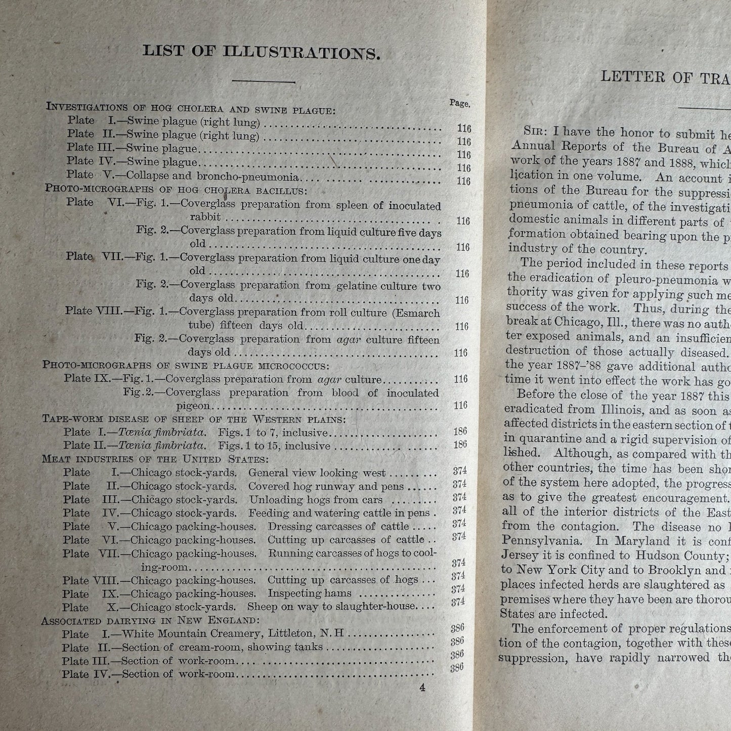 U.S. Department of Agriculture Bureau of Animal Industry Reports, 1887–1888, 1889 Hardcover - Pretty Old Books