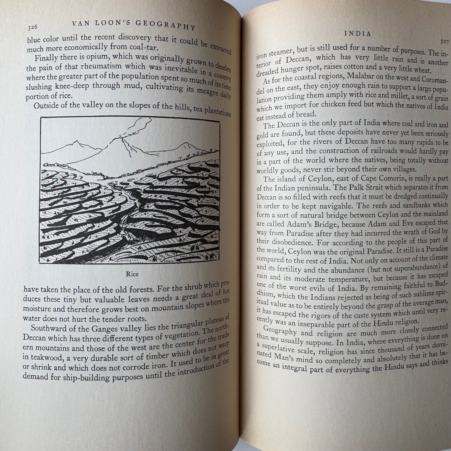 Van Loon's Geography, 1936, 13th Printing, Hardcover Illustrated - Pretty Old Books