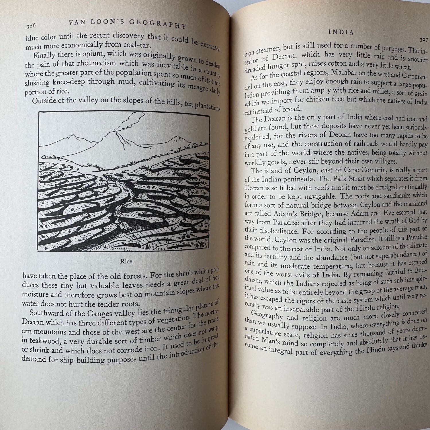 Van Loon's Geography, 1936, 13th Printing, Hardcover Illustrated - Pretty Old Books