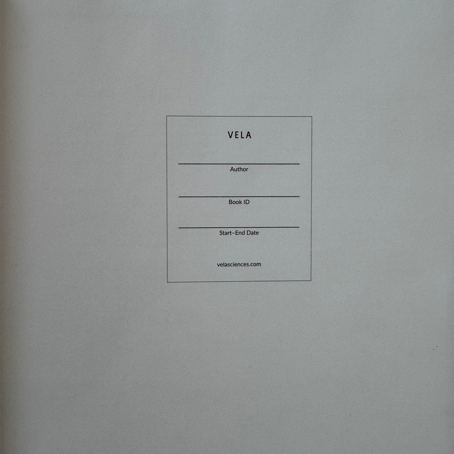 Vela Sciences Lab Notebook, Dot Grid 9x11 Hardcover Unused - Pretty Old Books