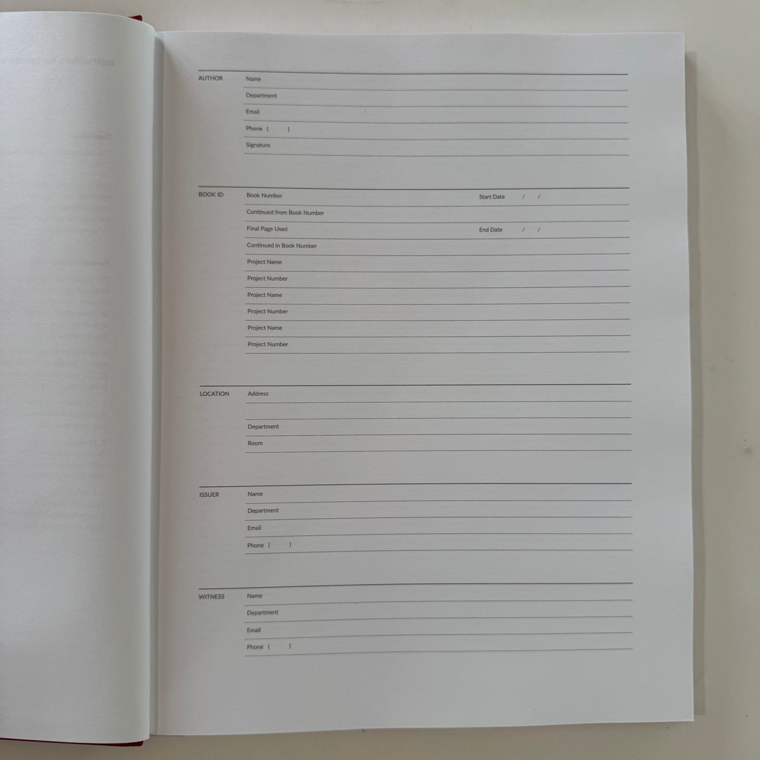 Vela Sciences Lab Notebook, Dot Grid 9x11 Hardcover Unused - Pretty Old Books
