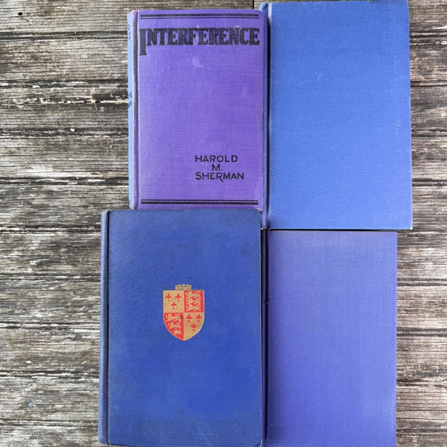 Vintage Bold Purple Book Bundle for Shelf Styling - Pretty Old Books