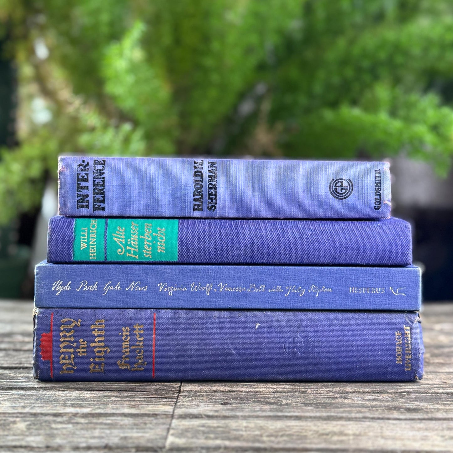 Vintage Bold Purple Book Bundle for Shelf Styling - Pretty Old Books