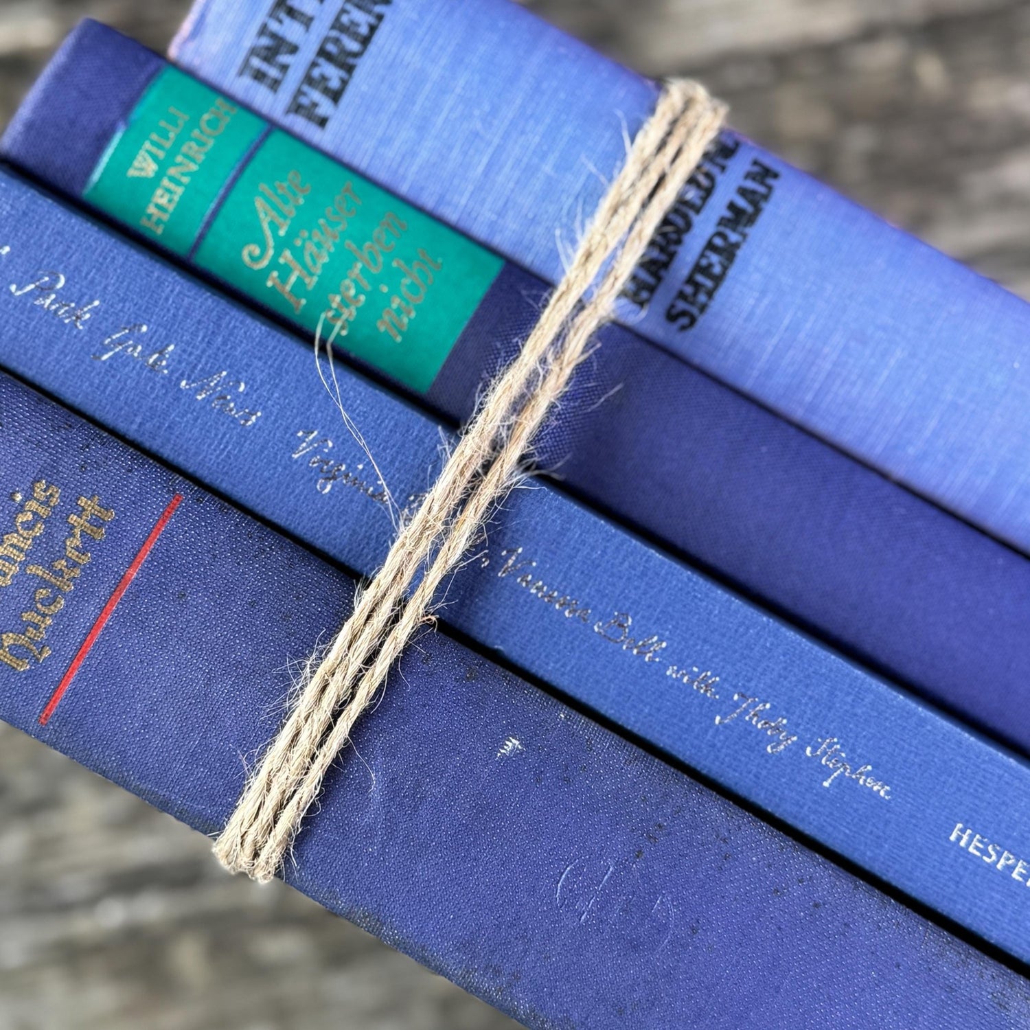Vintage Bold Purple Book Bundle for Shelf Styling - Pretty Old Books