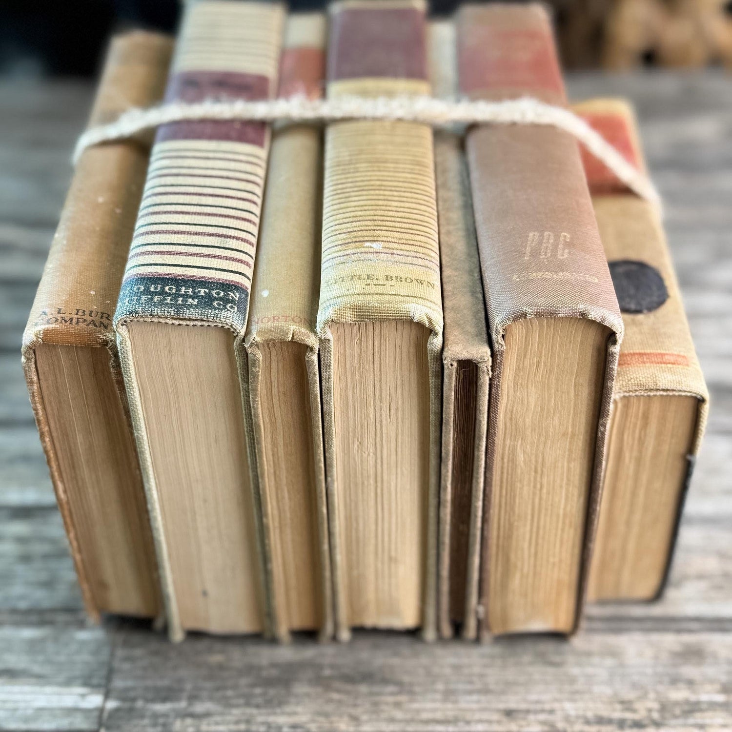 Vintage Copper, Tan, Brown, and Red Books for Decor - Pretty Old Books