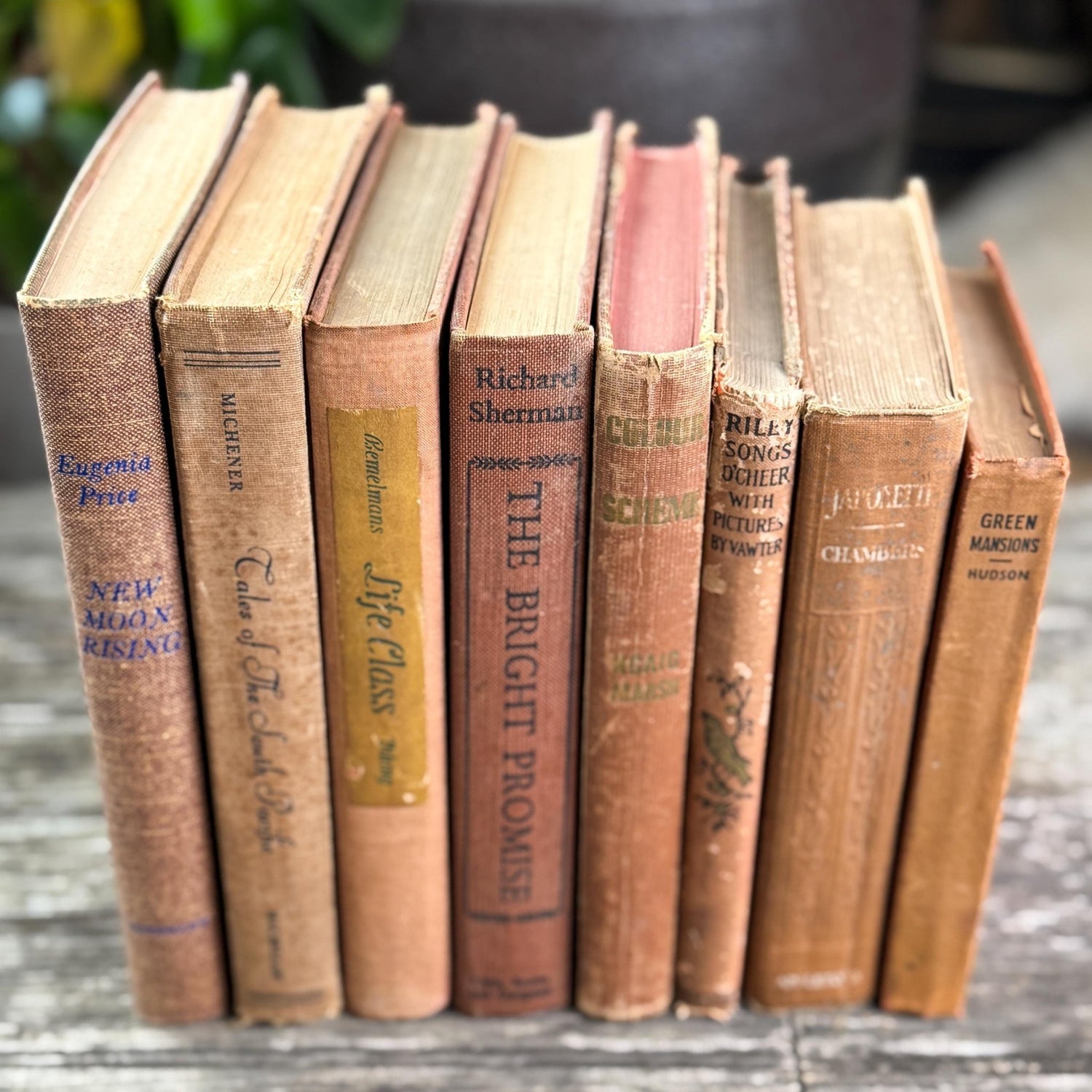 Vintage Earth - Toned Book Set in Neutral Brown, Copper, Tan, Beige - Pretty Old Books