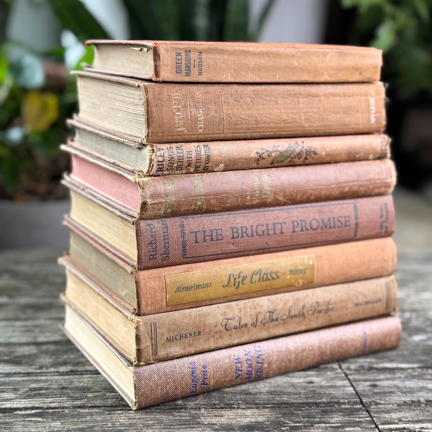 Vintage Earth - Toned Book Set in Neutral Brown, Copper, Tan, Beige - Pretty Old Books
