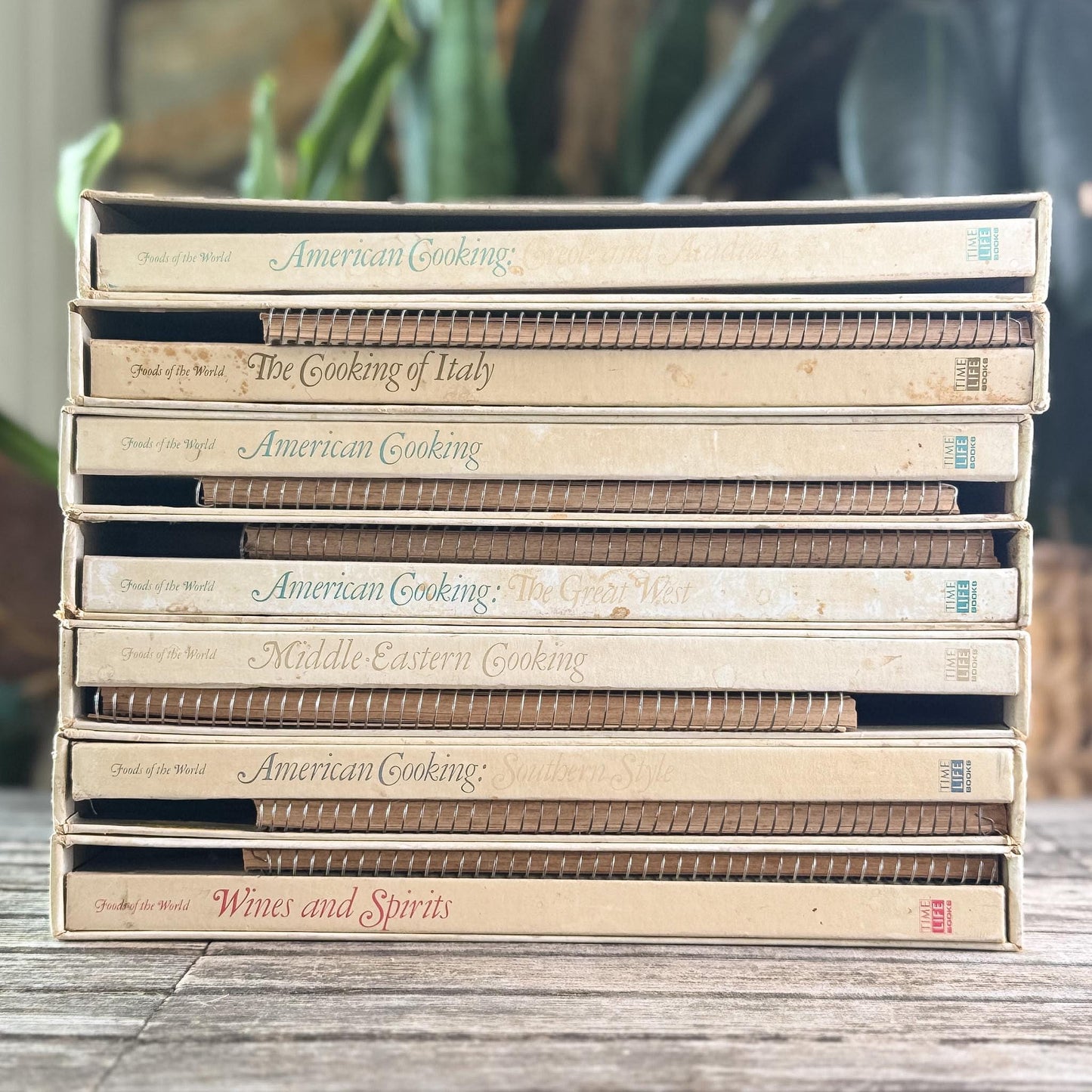 Vintage Foods of the World Cookbook Set, 7 Volumes - Pretty Old Books