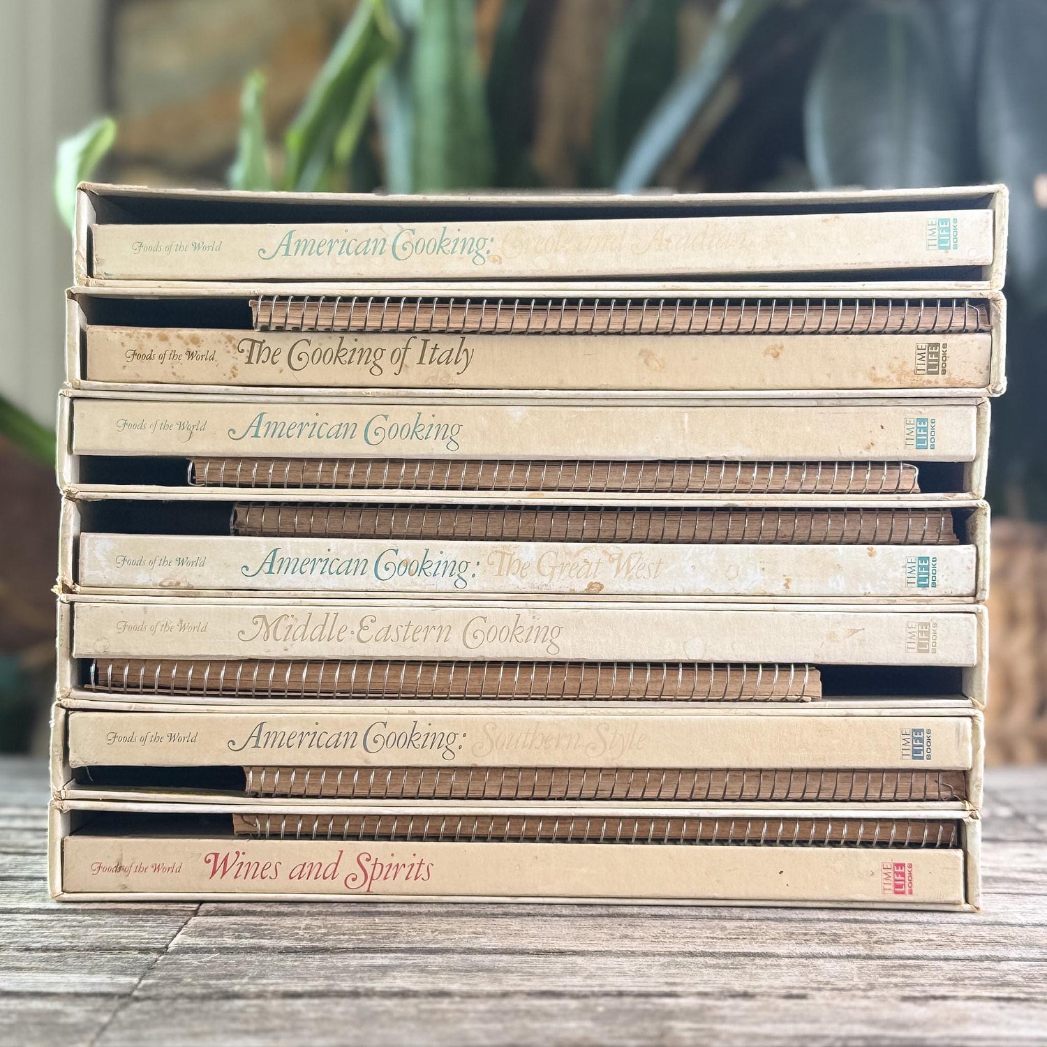 Vintage Foods of the World Cookbook Set, 7 Volumes - Pretty Old Books