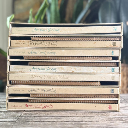 Vintage Foods of the World Cookbook Set, 7 Volumes - Pretty Old Books
