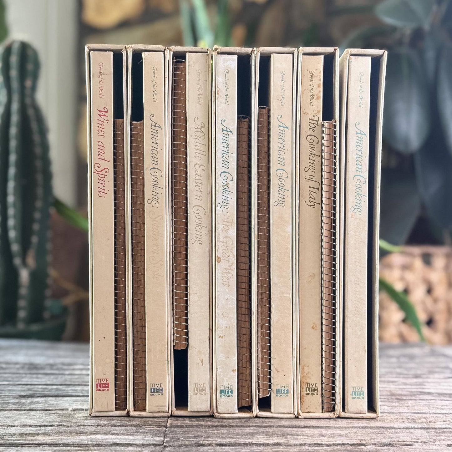 Vintage Foods of the World Cookbook Set, 7 Volumes - Pretty Old Books