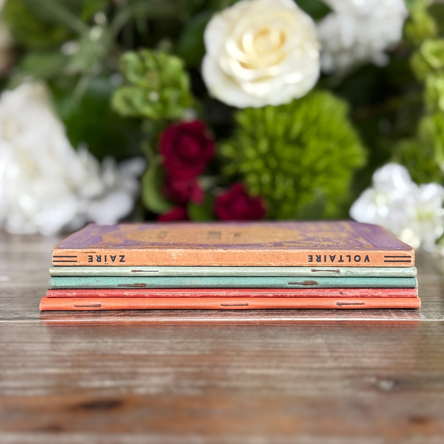 Vintage French Paperbacks, Colorful Midcentury French Study Texts - Pretty Old Books