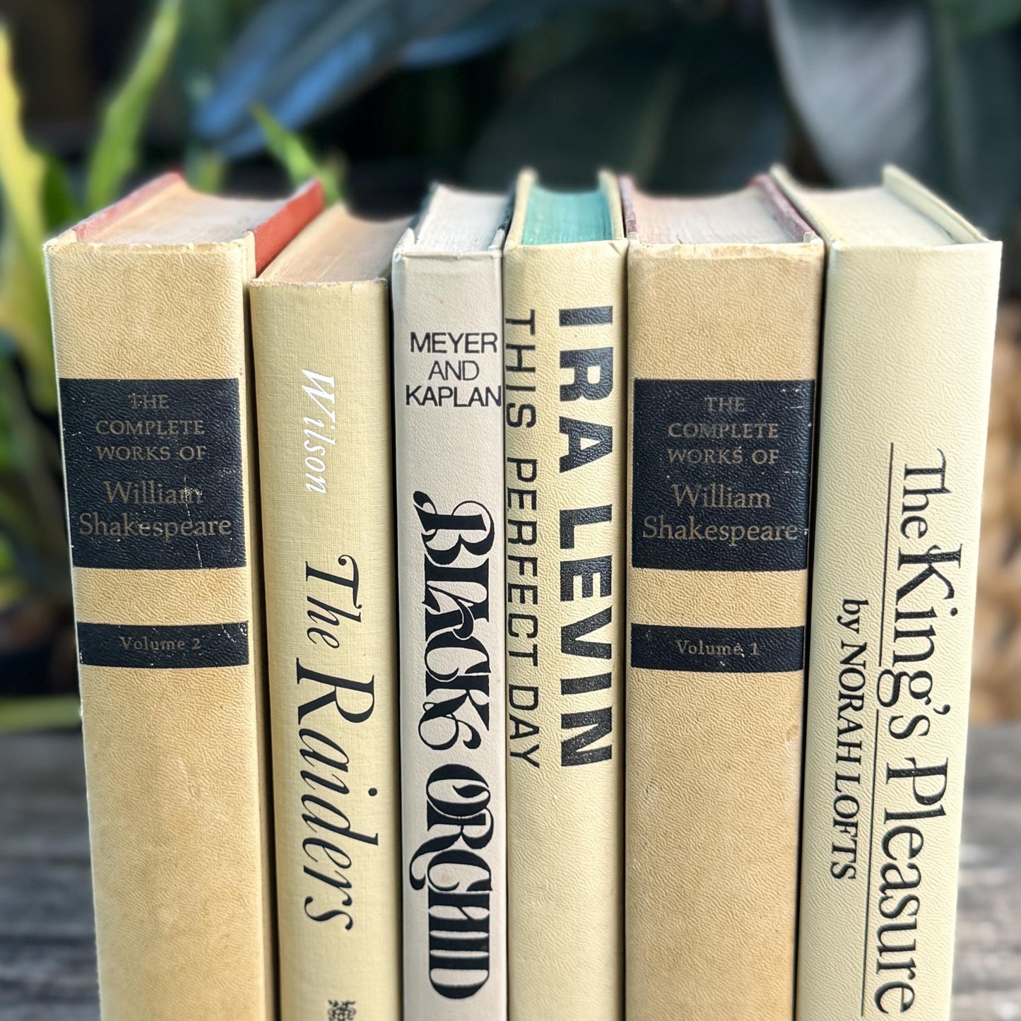 Vintage Gray Tan and Black Mid Century Book Set - Pretty Old Books