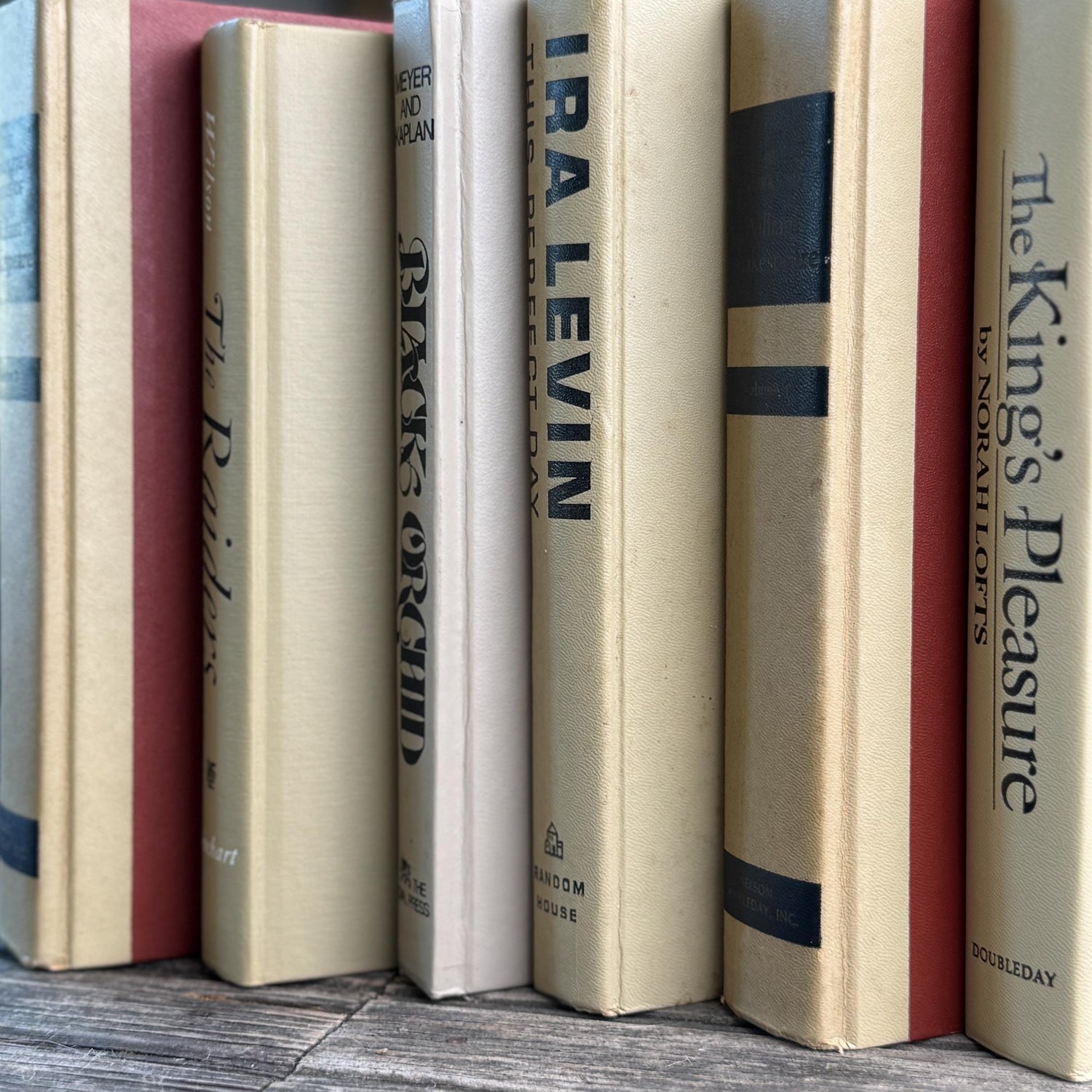 Vintage Gray Tan and Black Mid Century Book Set - Pretty Old Books