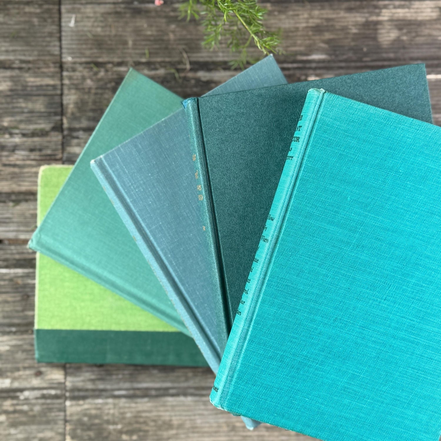 Vintage Green Gardening Book Bundle - Pretty Old Books