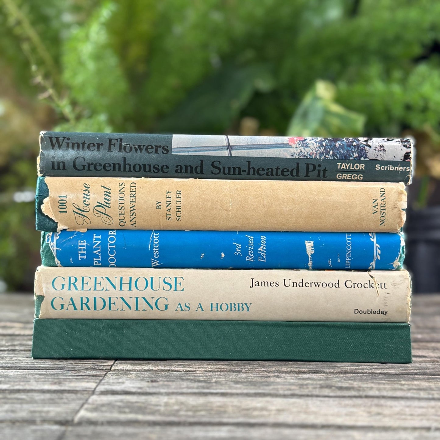 Vintage Green Gardening Book Bundle - Pretty Old Books