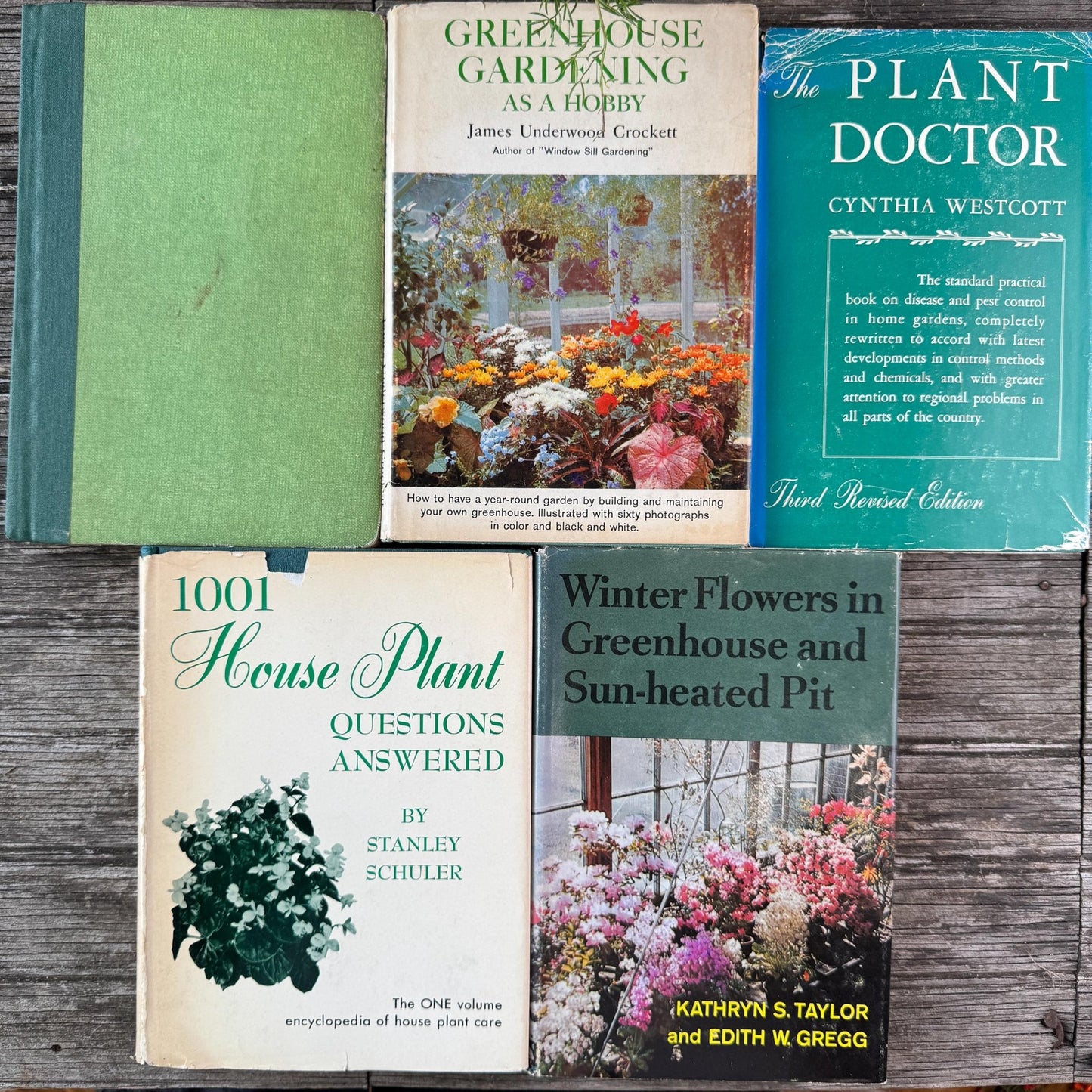 Vintage Green Gardening Book Bundle - Pretty Old Books