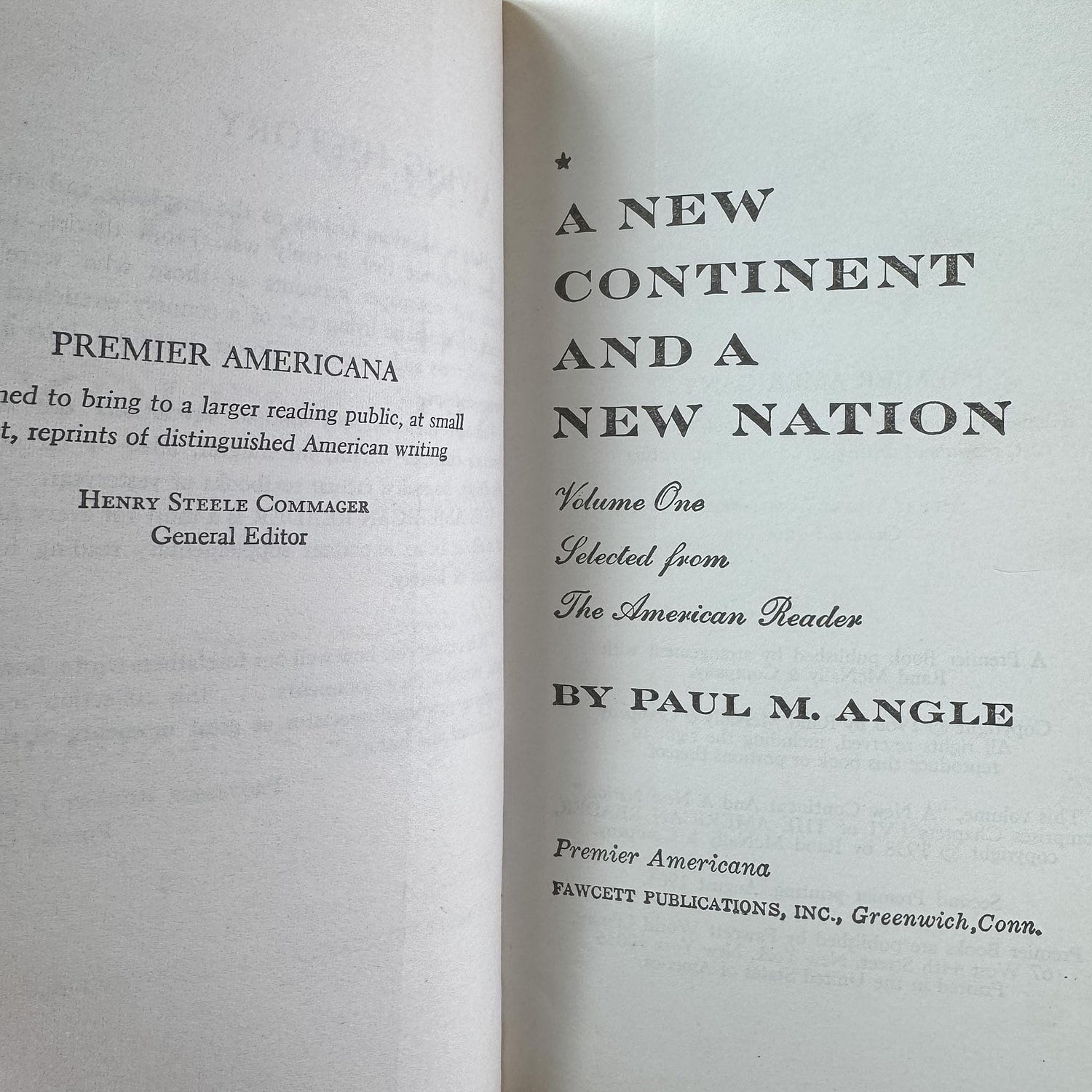 Vintage Green Leather Book Bundle, The American Reader, Paul M. Angle - Pretty Old Books