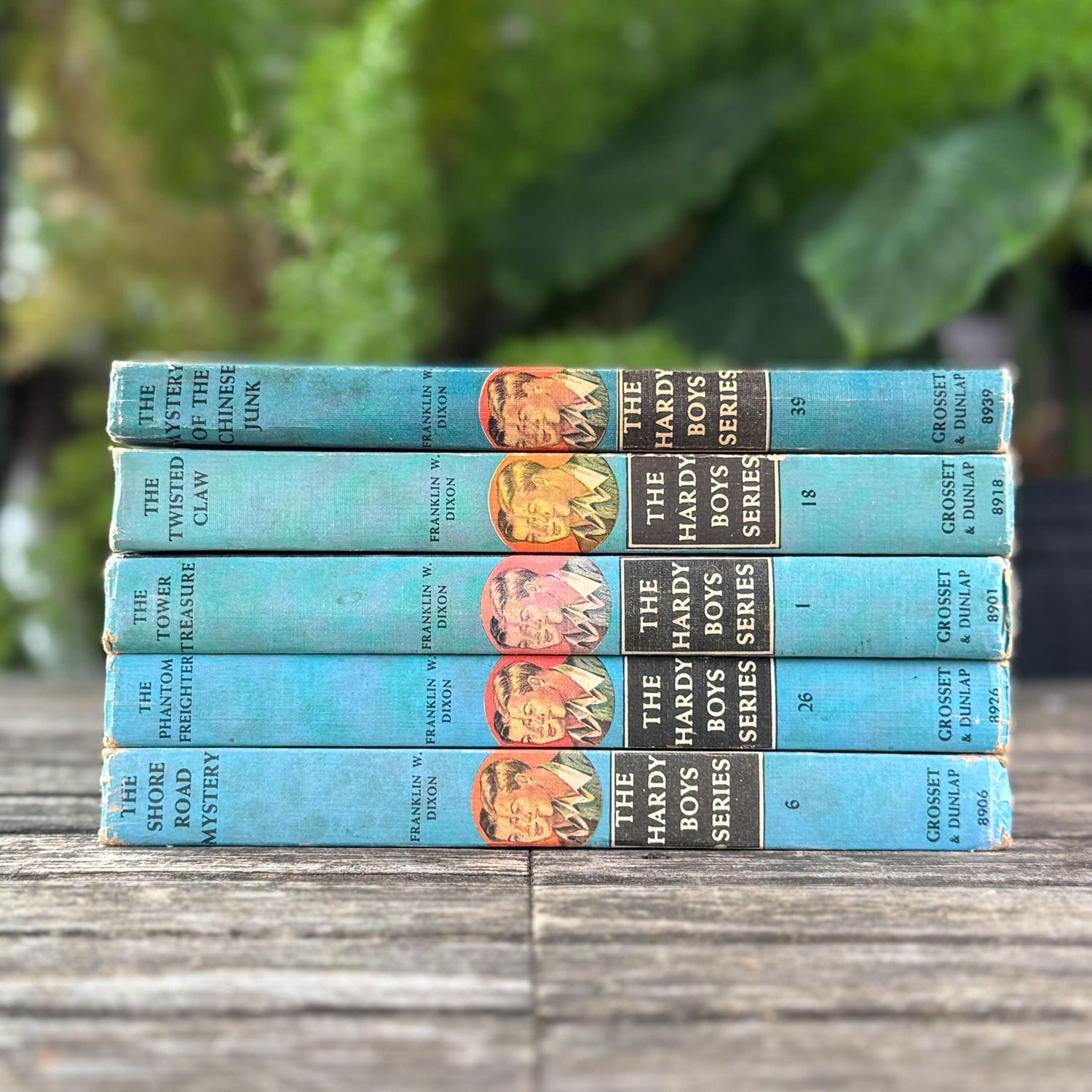 Vintage Hardy Boys Blue Book Set, 5 Volumes - Pretty Old Books