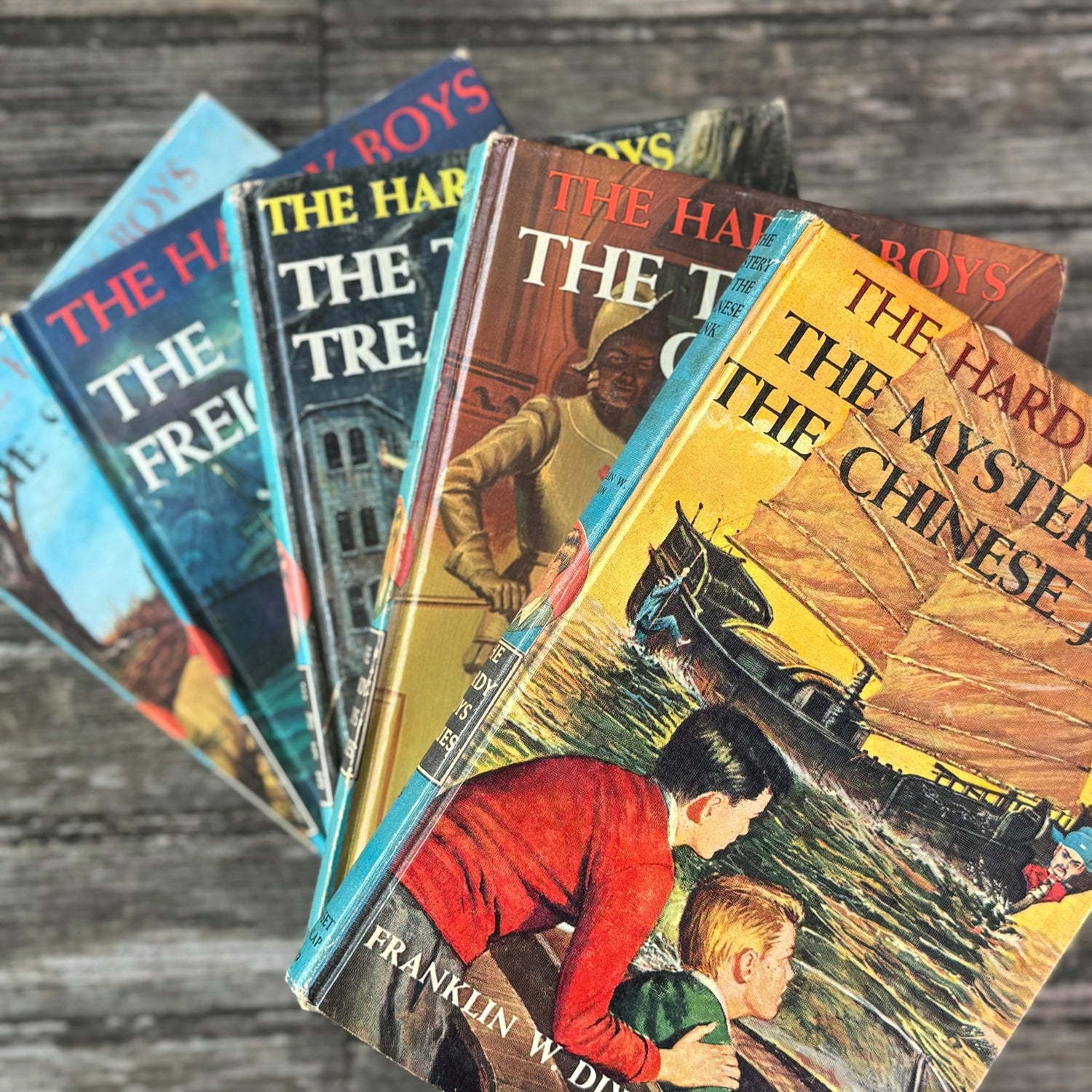 Vintage Hardy Boys Blue Book Set, 5 Volumes - Pretty Old Books
