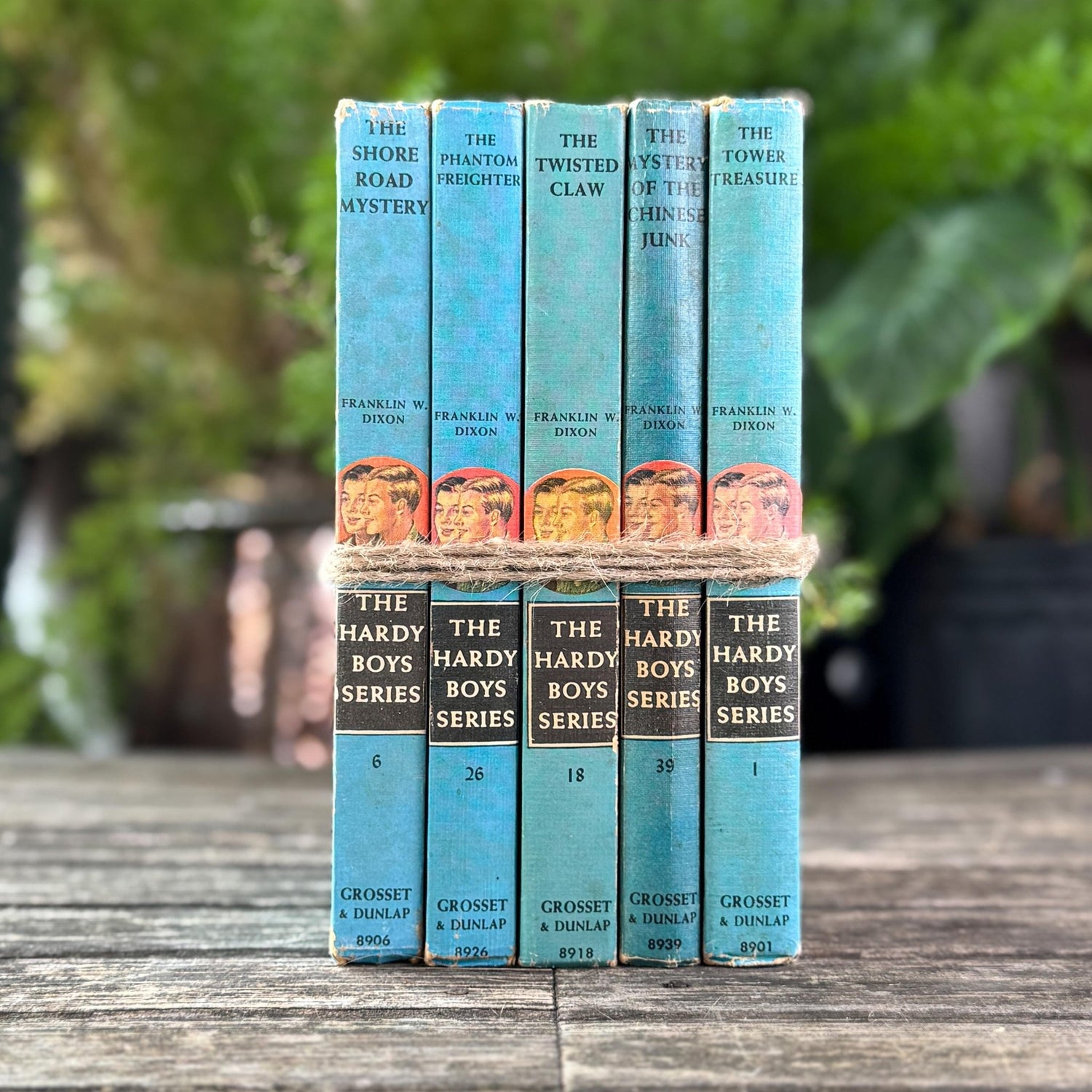 Vintage Hardy Boys Blue Book Set, 5 Volumes - Pretty Old Books
