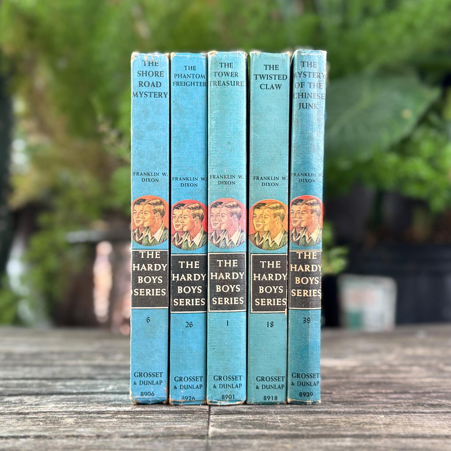 Vintage Hardy Boys Blue Book Set, 5 Volumes - Pretty Old Books