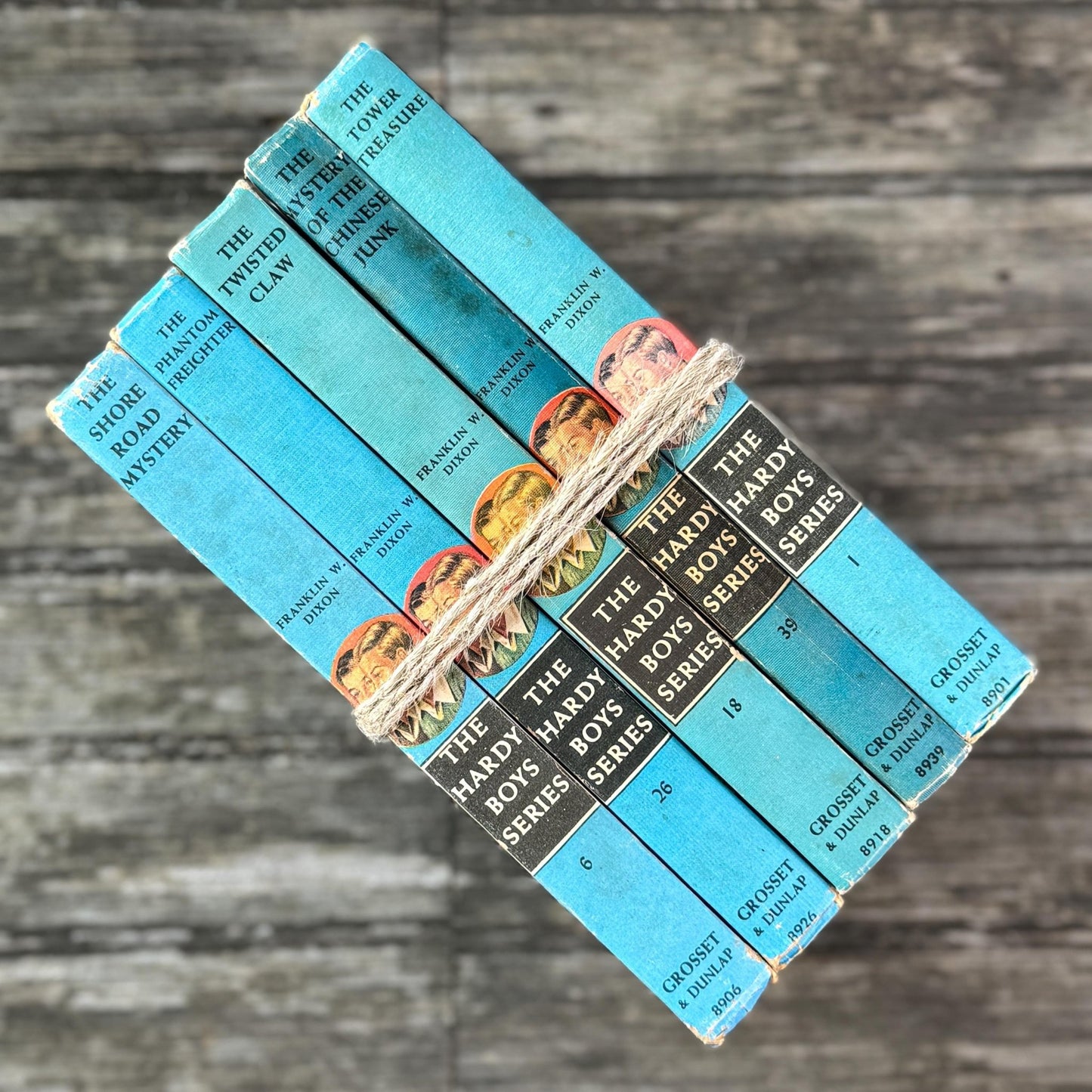 Vintage Hardy Boys Blue Book Set, 5 Volumes - Pretty Old Books