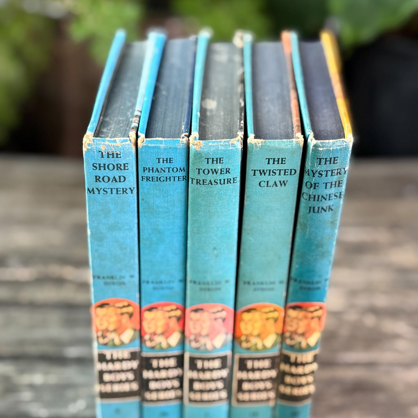 Vintage Hardy Boys Blue Book Set, 5 Volumes - Pretty Old Books