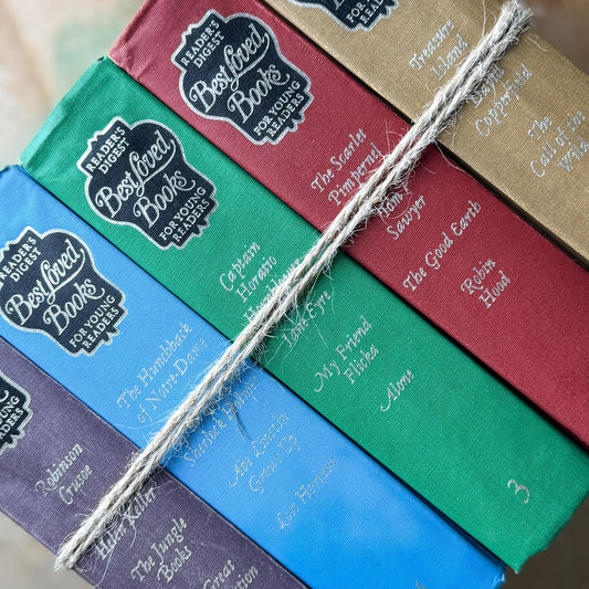 Vintage Jewel-Toned Kids' Books for Styling, Reader's Digest Loved Books for Young Readers, 1966 - Pretty Old Books