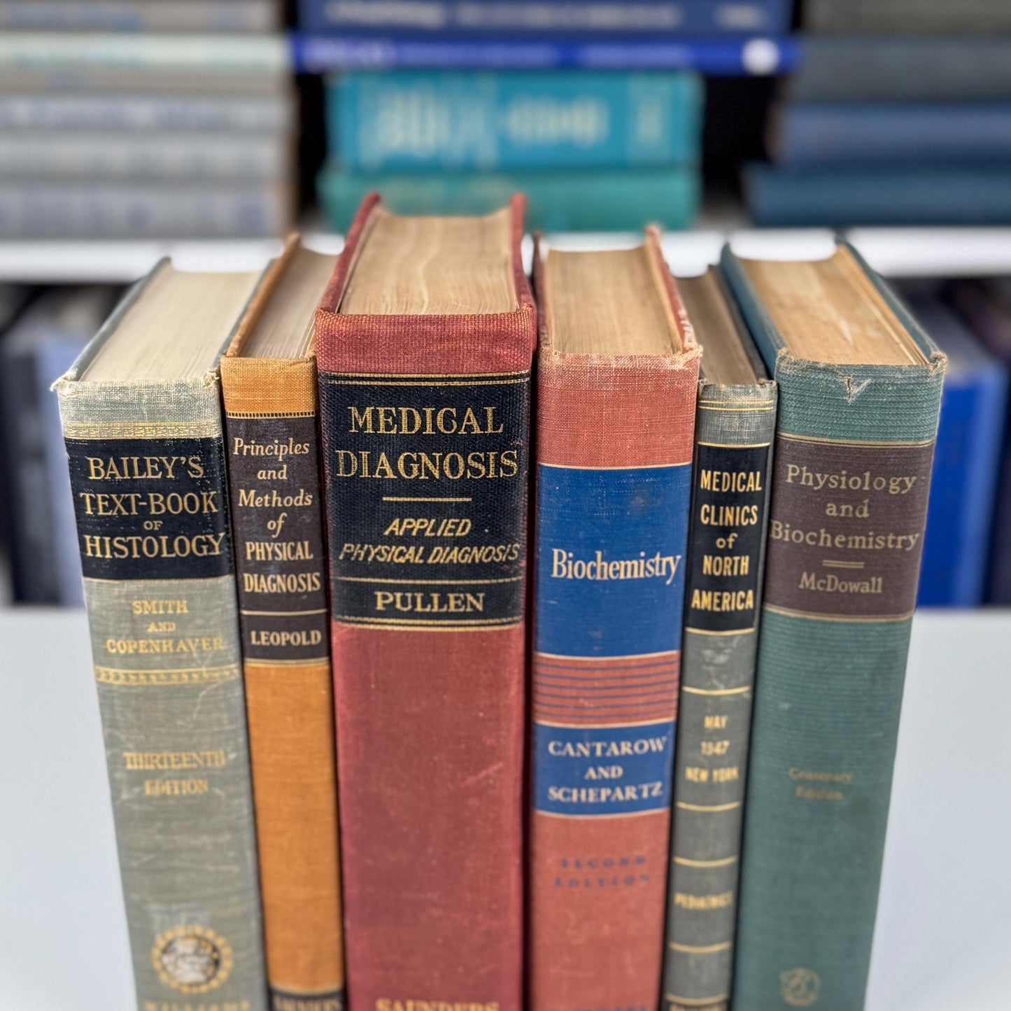 Vintage Medical Textbook Book Bundle, Mid Century Modern Medical School Books for Shelf Styling - Pretty Old Books