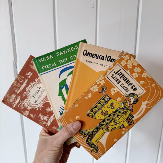 Vintage Mini Illustrated Colorful Book Bundle, Peter Pauper Press Pocket Book Bundle - Pretty Old Books