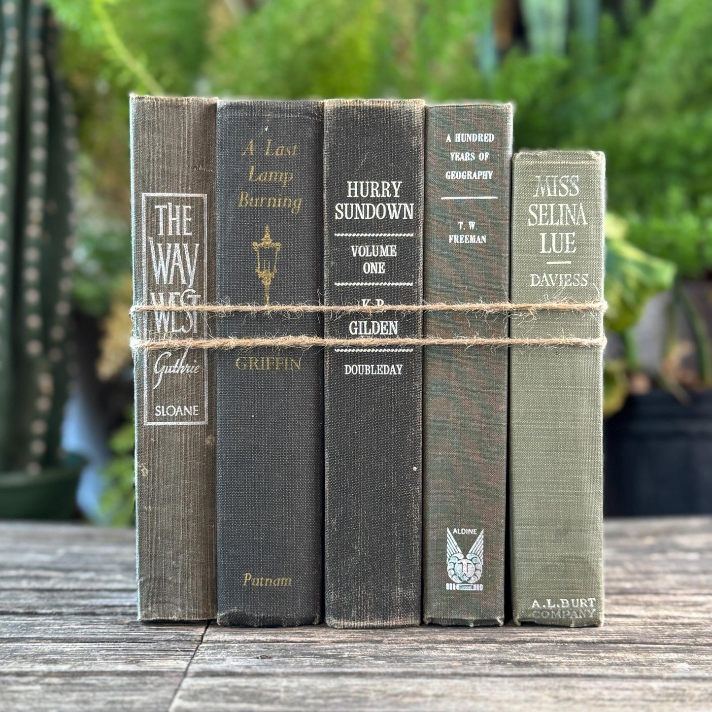 Vintage Mixed Gray Mid Century Books for Shelf Styling - Pretty Old Books